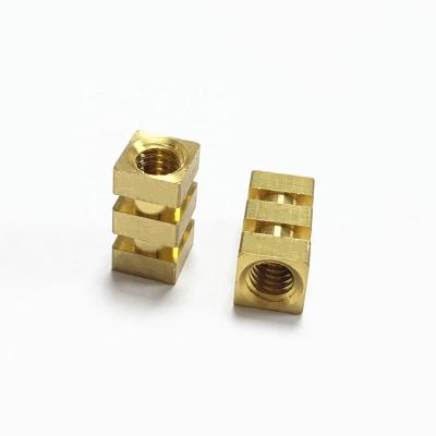 China M3 M4 M5 Custom Heavy Industry Brass Square Cut Insert Thread Insert Nut ABS Plastic Heat Knurled Insert for sale