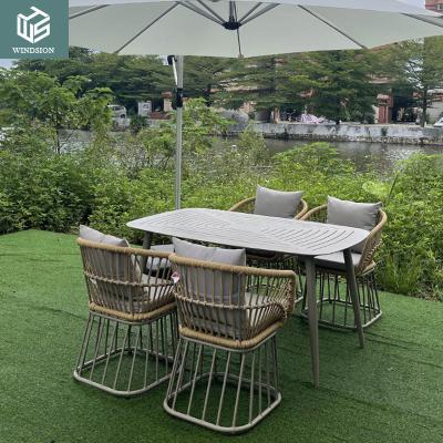 China Modern 5 pieces Europe market popular outdoor table and chair set furniture set garden patio dining outdoor patio furniture for sale