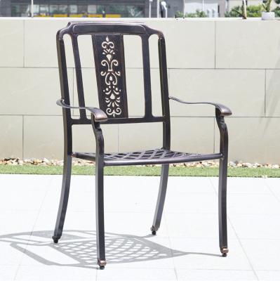 China Eco-friendly\UV Resistant\water Proof\weather Resistant Factory Wholesale Aluminum Outdoor Garden Chairs with cushion outdoor furniture chair for sale