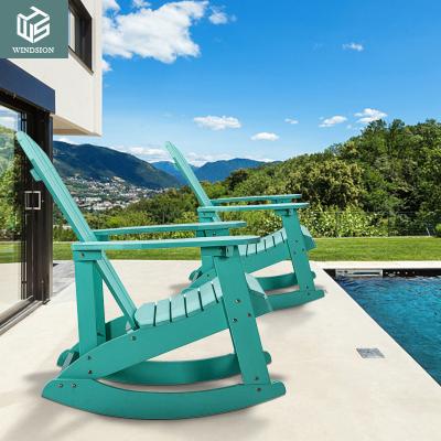 China Convertible Modern style environmentally friendly plastic wood rocking chair garden balcony chair for sale