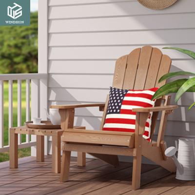 China Modern Adirondack Chair Folding Outdoor Patio Furniture Reclining Beach Plastic Wood Garden Chair for sale