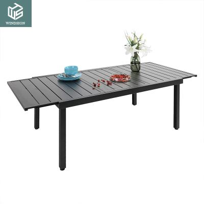 China Convertible Factory wholesale Outdoor Garden Terrace Rectangular Extending Dining Table for sale