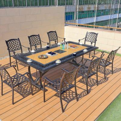 China Eco-friendly\UV Resistant\water Proof\weather Resistant Good quality Hot selling outdoor patio furniture die casting aluminum furniture dining set chair garden furniture for sale