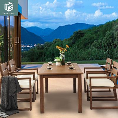 China Environmental protection and durable HIPS furniture recycled plastic wood furniture centre table dining room table dining table set for sale