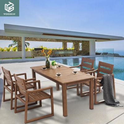 China Environmental protection and durable Modern Dining Table Sets 4 Chairs HIPS Dining Table And Dining Chair Sets for sale