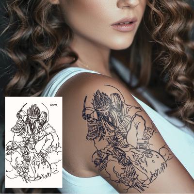 China Temporary 3D Flower Triangle Temporary Tattoos For Peony Dahlia Body Art Adults Tatoos Wolf Deer Geometry Tattoo Sticker Girl Women Fake for sale