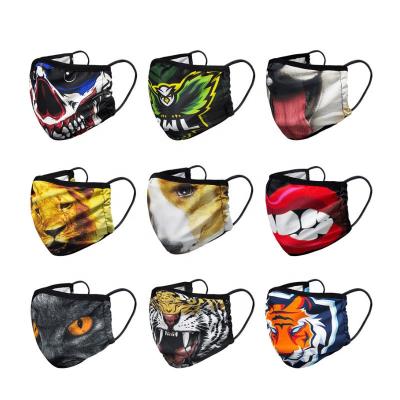 China 2021 custom printed three-layer outdoor cloth maskes dustproof women fashion dustproof and sunscreen brand adult fashion cloth maskes washable for sale