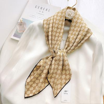 China Wholesale 130cm x130cm Ladies Scarf 130cm x130cm Pure Color Pure Color Silk Trimming Retro Sunshade Decoration Warm Geometric Twill for sale