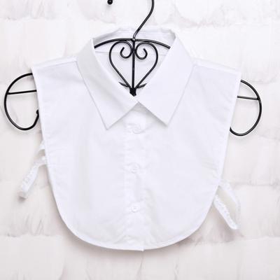 China Hot Adult Detachable Lapel Shirt Fake Sunshade Decoration Collar Fashion Solid Color Blouse Ties Clothing Accessories for sale