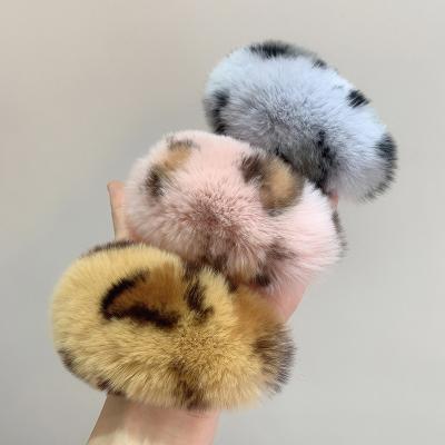 China Trendy Fashion Bohemia Classic Luxury Hairpins BB Clip Styling Head Tool Hairpins Korea Rabbit Fur Leopard BB Hairpins Clip for sale