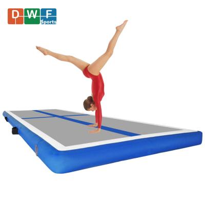 China Gymnastics 4M Inflatable Air Track Airtrack and Airfloor collapsing gymnastics for sale