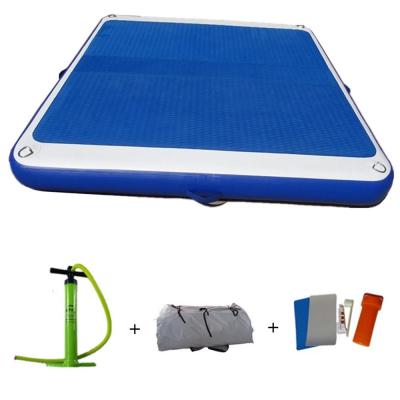 China Gymnastics 4m x 5m Floating Dock Inflatable Water Playing Mat Air Track for sale