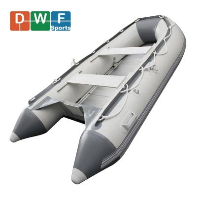 China 10.8ft Aluminum Inflatable Boat Raft Fishing Tender Pontoon Boat for sale