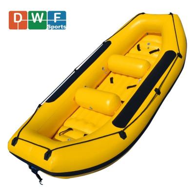 China PVC 4 Person Inflatable Whitewater Hauler Boat With Aluminum Oars And High Output Air Pump for sale