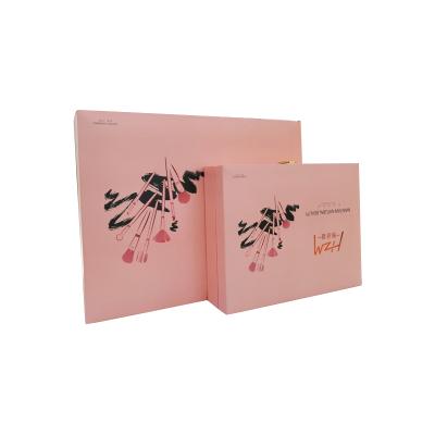 China Recyclable Wholesale Lamination Makeup Brushes Customize Printing Cosmetic Paper Box for sale