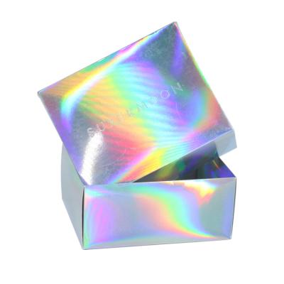 China Recyclable Custom Design Holographic Box 325g / 375g Iridescence Box For Lip Gloss Packaging for sale