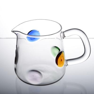 China New Viable Wholesale Cheap Stocked Borosilicate Glass Handmade Colored Single Wall Mug for sale