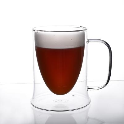 China Customized Viable 80ml-450ml Double Walled Coffee Glass Mugs Insulated Borosilicate Glassware Tea Cup For Cappuccino Latte Tea Drinks for sale