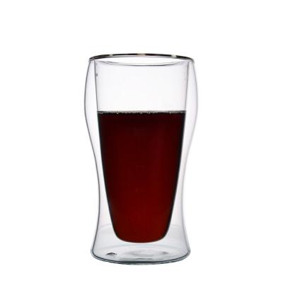 China Sustainable High End Manufacturing Custom Glass Cups Double Wall Glass Cups With Handles Tea Glass for sale