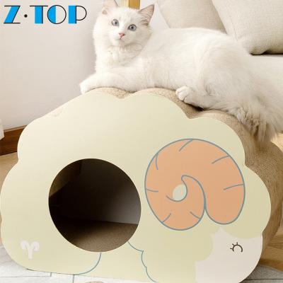 China Sustainable Constellation Cat Liner Lounge Bed Cat Corrugated Cardboard for sale