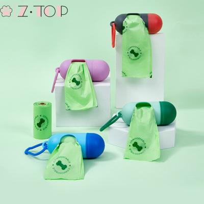 China Custom Viable Capsule Pill Form 1 PCS Dog Waste Bag Pet Dispenser Bags Poop Waste Dog Shit Bag for sale