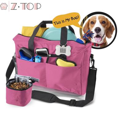 China Viable Custom Logo Outdoor Travel Walking Food Carry Dog Snack Treat Pouch Training Bag Messenger Bag for sale