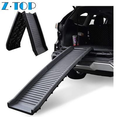 China Large viable pet dog bed ladder ramp for SUV truck, folding and portable step stairs for sale