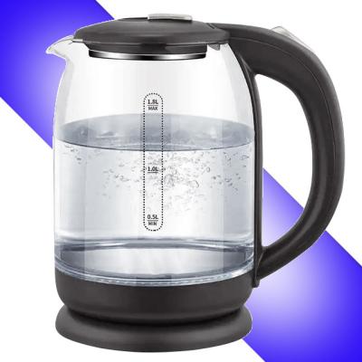 China 360 Degree Base 1.7L Hot Sale Lead Glass Hot Sale Cordless Electric Tea Kettle for sale