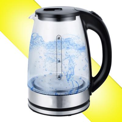 China 360 Degree Rotating Base 1.7 Liter Glass Tea Kettle Maker With Infuser for sale