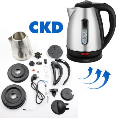 China Hotel Kettle Parts Temperature Controller Switch CKD SKD Shipping Stainless Steel Electric Kettle for sale