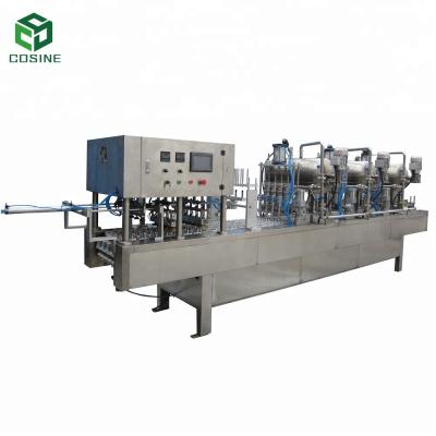 China CLOTHING COSINUS Plastic Cup Filling Sealing Machine for Melting Jelly /Juice /Milk /Cheese for sale