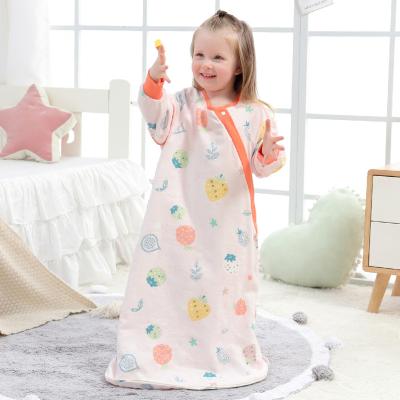 China Cotton gauze sleeping bag summer breathable space large 0-3 years pure sleeping bag support customization for sale