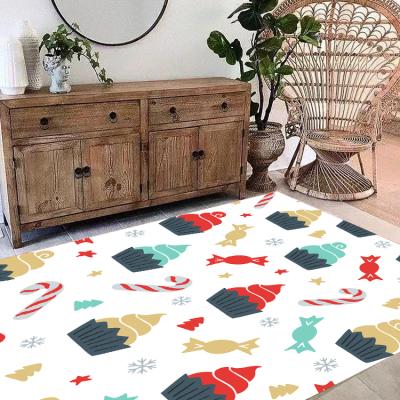 China Living Room Washable Printed Floor Mat Carpets Home Decoration House Stand Up Custom Christmas Space for sale