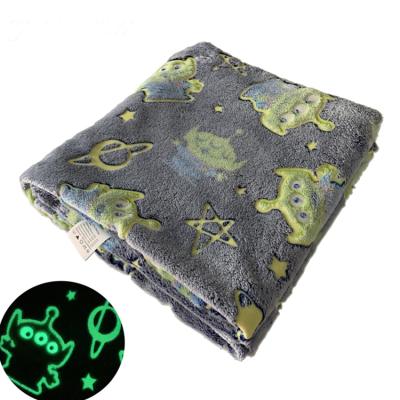 China PORTABLE Flannel Camping Picnic Luxurious Portable Bright Glow in Dark Blanket for sale