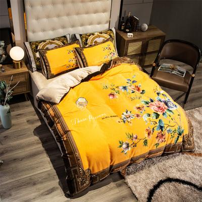 China Modern Wholesale Hotel Bedding Set Digital Printing Bed Fluffy Diffusion Breathable for sale