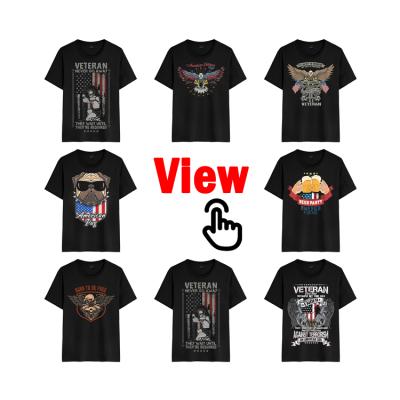 China 2021 Eagle Tees Men Unisex Graphic Tees Compressed American Flag Drop Logo Black White Compressed Clothing Custom Shipping for sale