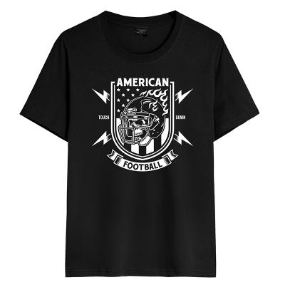 China Anti-pilling Customization Superior T-shirts USA Logo Solid Men's Anti-pilling Skull Flag Design T-shirt Wholesale for sale