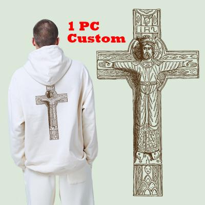 China Anti-Wrinkle Custom Hoodies Wholesale Custom Men's Winter Plain Fleece Clothing 100% Hoodie Jesus Cotton Unisex Oversized Sweatshirt for sale