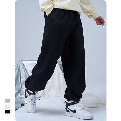 China New Anti-Wrinkle Fashion Streetwear Shear Cotton Fabric Casual Thick Cotton Plus Size Pants Custom Logo Men Drop Winter Jogger For for sale