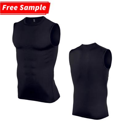 China QUICK DRY Custom QUICK DRY T-shirt men's fitness white quick-drying fabric sports sleeveless tank top gym for sale