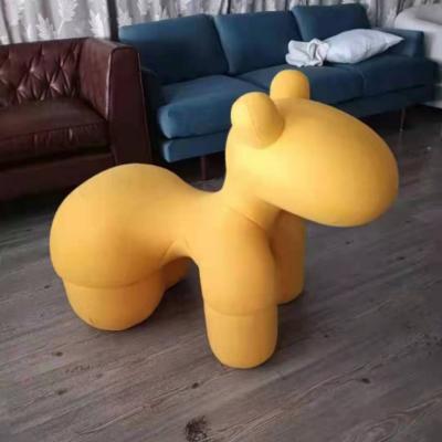 China Modern European simple cute colorful fluff sofa ergonomic minimalist living room animal chair for villa for sale