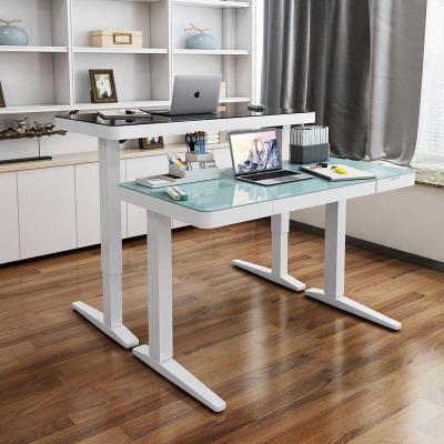 China Home Office Adjustable Ergonomic Study Aluminum Alloy Frame Computer Desk Electric Height (Height) Resting Adjustable Standing Desk for sale