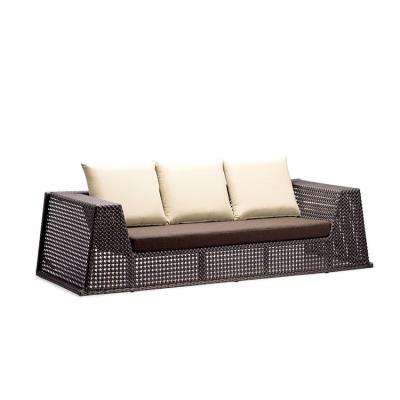 China UV and all weather modern waterproof luxury wicker outdoor furniture rattan 6 seaters garden sofa set for yard and villa for sale