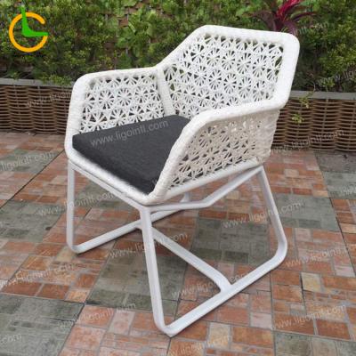 China Single Modern Glass Rattan Patio Top Furniture Wicker Garden Chair and Table Dining Set for sale