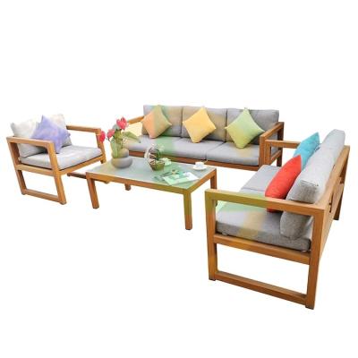 China Outdoor Waterproof Modern Outdoor Furniture Leisure Hotel Weather Aluminum Garden Sofa Set for sale