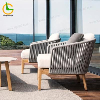 China Wholesale European Weather Outdoor Furniture Sofa Sets Outdoor Patio Garden Furniture Teak Wood Sofa For Swimming Pool for sale