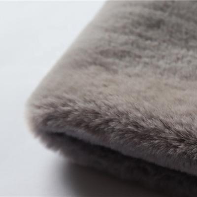 China Customization PU Bonded Combination Rabbit Faux Fur Fabric Artificial Luxury Fake Fur for sale