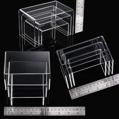 China Acrylic Display Risers 5 Pieces Hot Sale Acrylic Display Risers for sale