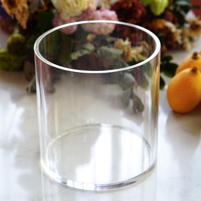 China Crystal Clear Plastic Cylinder Round Acrylic Flower Vases Cylinder Vases for Wedding Centerpiece Decoration for sale