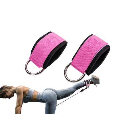 China Breathable/Durable/Comfortable Colorful Comfortable Fitness Hip Exercise Padded Gym Leg Muscle Up Ankle Training Straps Strap Support Gears For Cable Machines for sale